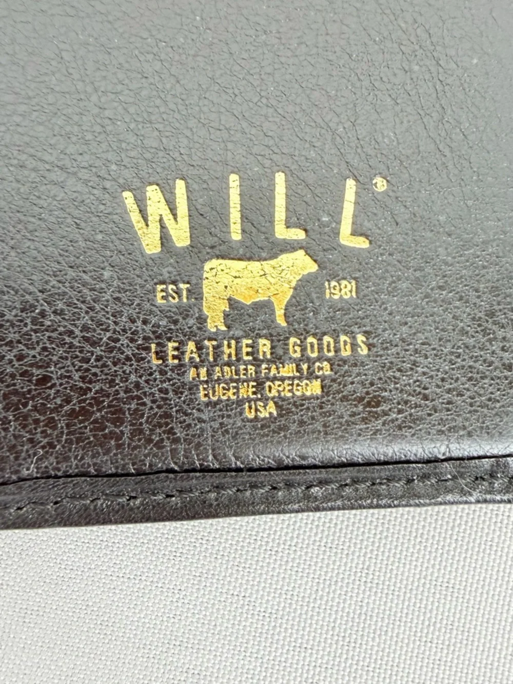 WILL Black Leather Slim Credit Card Wallet